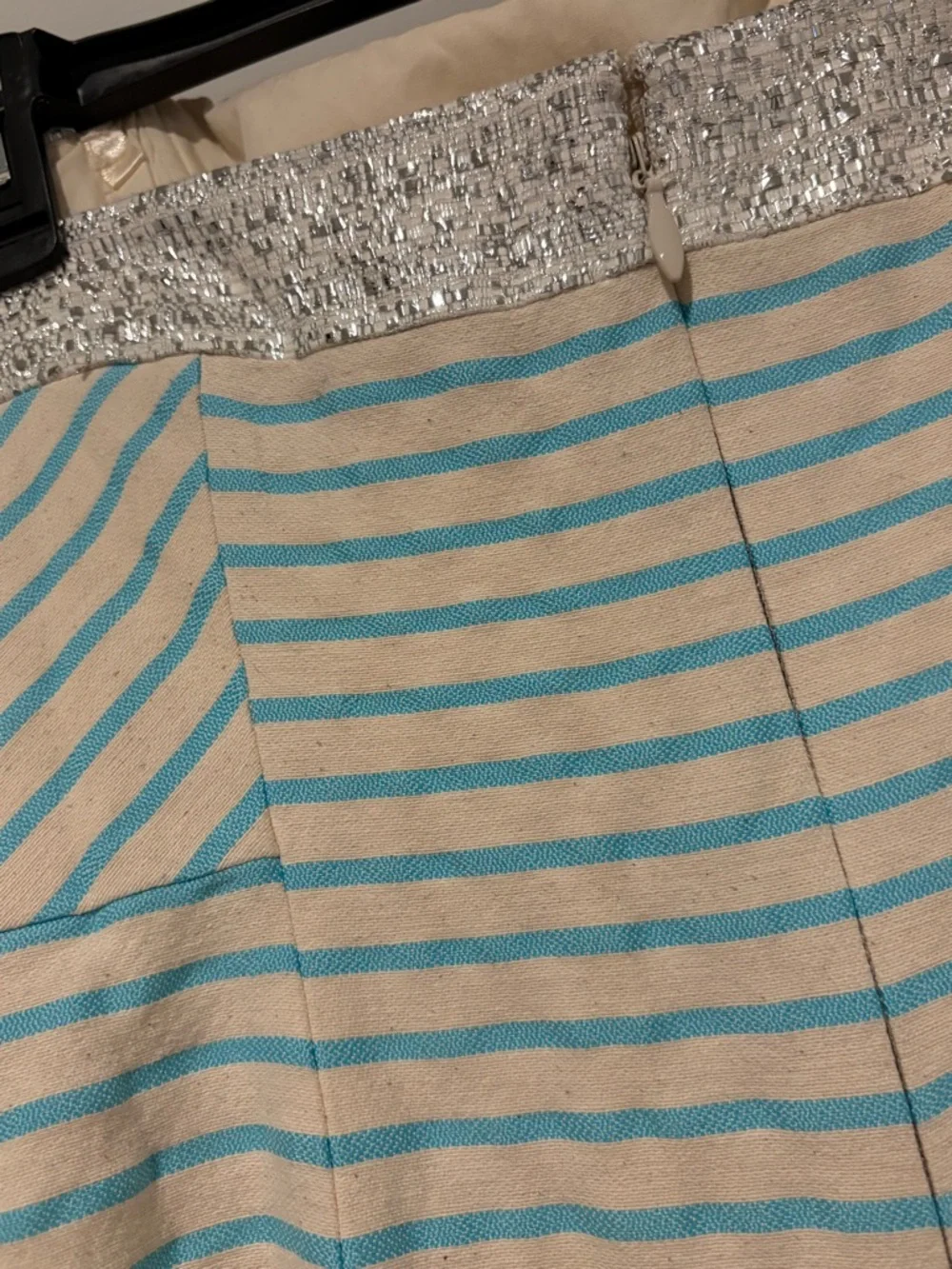 Lilly Pulitzer Remi Striped strapless Dress blue metallic size 6 - Picture 6 of 12